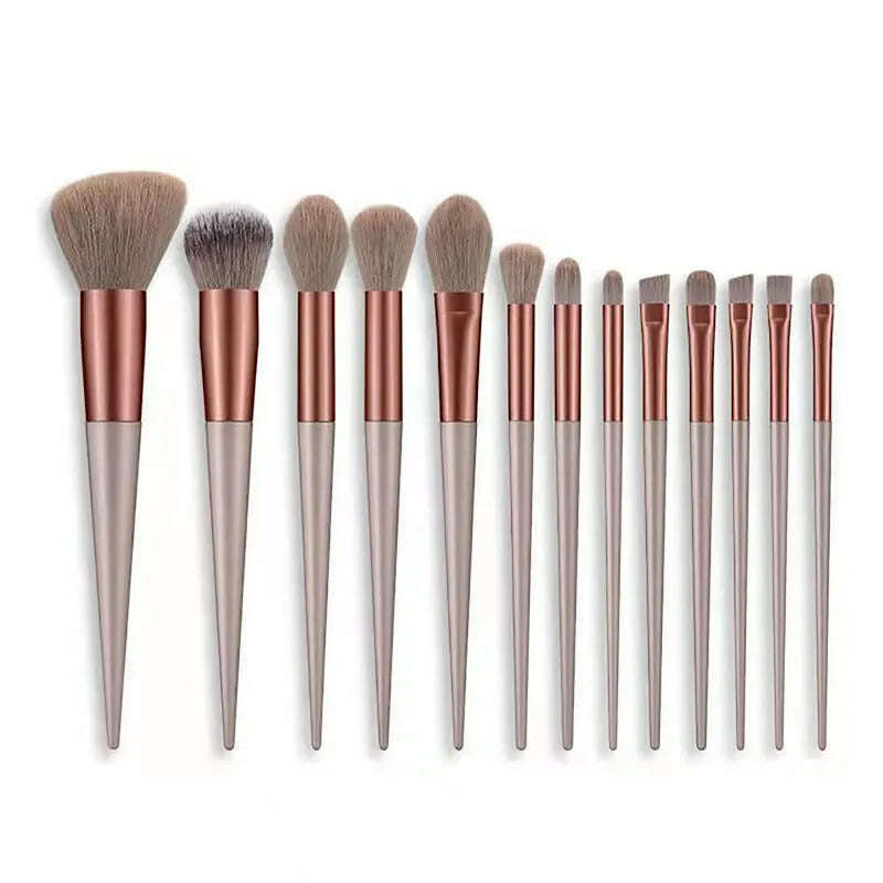 KIMLUD, 13Pcs Soft Fluffy Makeup Brushes Set for cosmetics Foundation Blush Powder Eyeshadow Kabuki Blending Makeup brush beauty tool, 13Pcs -no bag, KIMLUD APPAREL - Womens Clothes