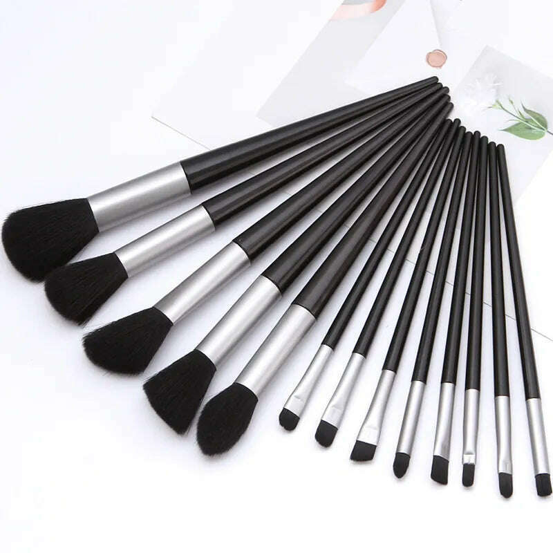 KIMLUD, 13Pcs Soft Fluffy Makeup Brushes Set for cosmetics Foundation Blush Powder Eyeshadow Kabuki Blending Makeup brush beauty tool, 13Pcs -no bag 1, KIMLUD APPAREL - Womens Clothes