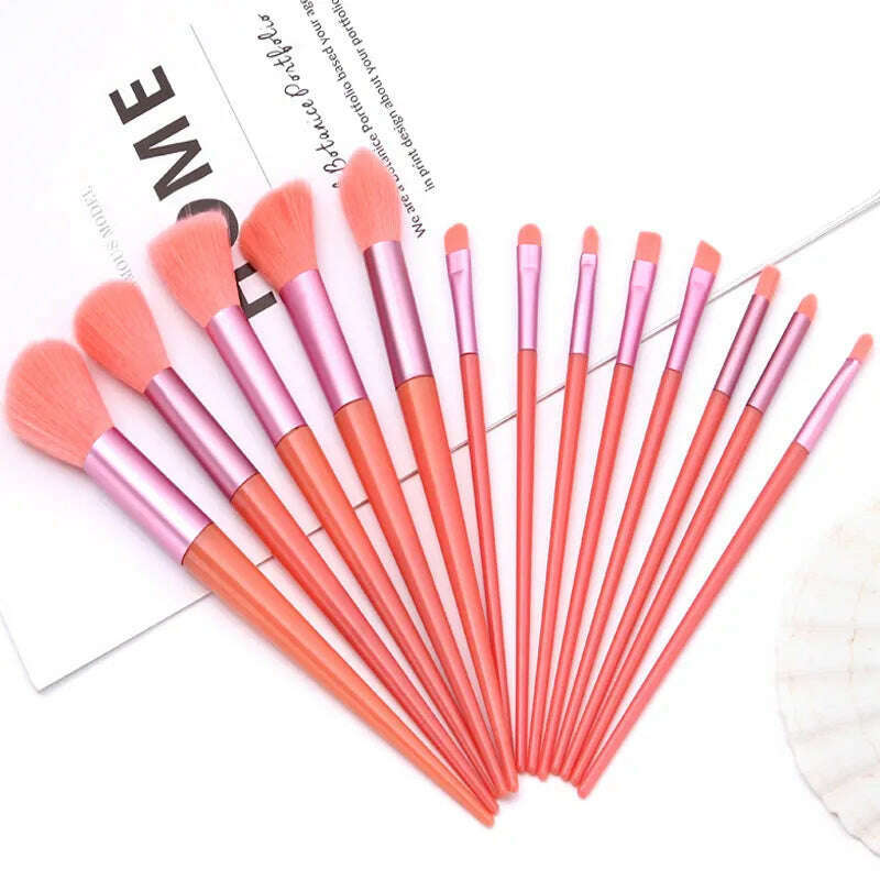 KIMLUD, 13Pcs Soft Fluffy Makeup Brushes Set for cosmetics Foundation Blush Powder Eyeshadow Kabuki Blending Makeup brush beauty tool, KIMLUD Womens Clothes