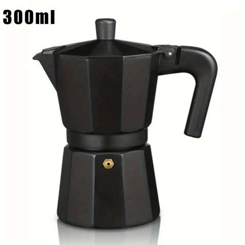 150/300/450ml Moka Pot Stovetop Camping Manual Cuban Coffee Maker Manual Camping Cuban Coffee Brewer for Making Cappuccino Latte - KIMLUD