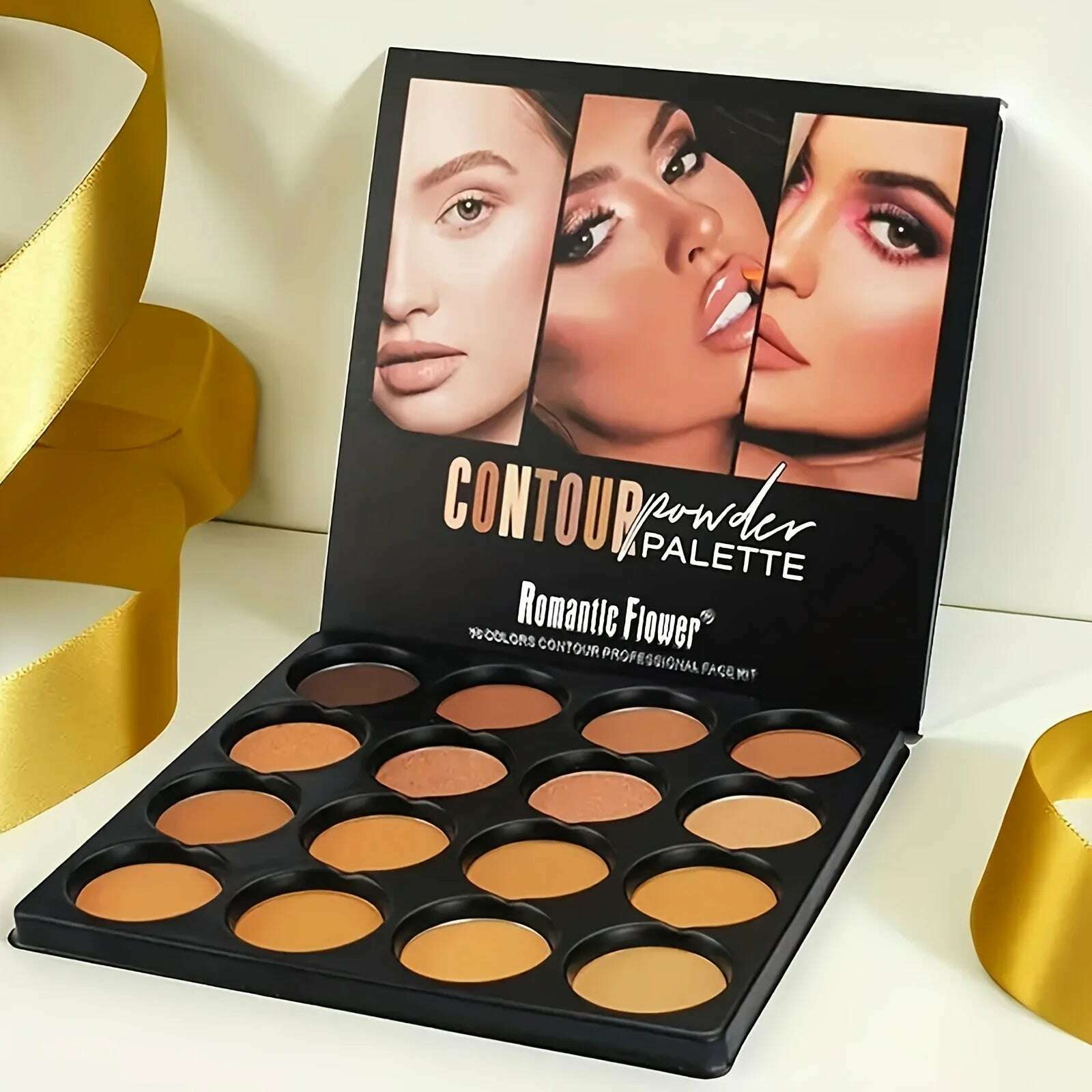 16-color contouring bronzer palette Highlight, matte, brightening, concealer multi-purpose contouring palette - KIMLUD