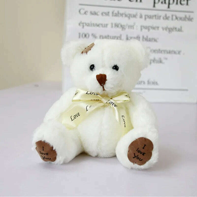 18cm 1pc Cute Bear Dolls Lovely Teddy Bear Stuffed Toy Soft Bear Toy Boys Girls Birthday Brinquedos Wedding Gifts - KIMLUD