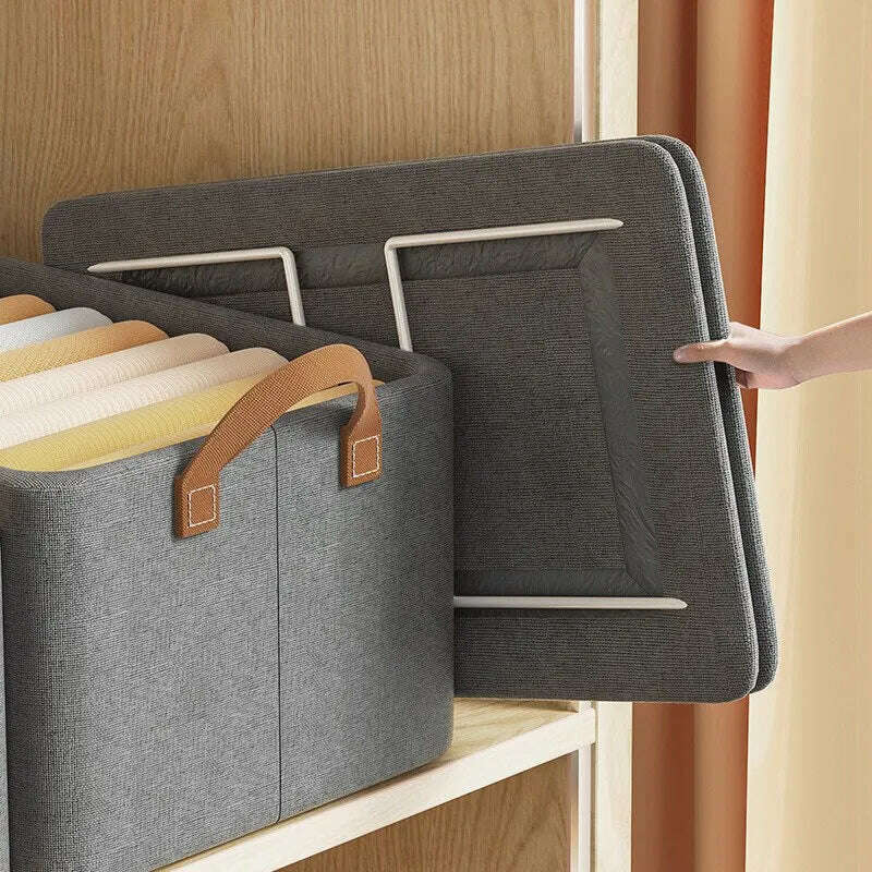 1pc Dustproof Clothes Quilts Storage Bag Organizers with Handle Non-woven Saving Space Bag Travel Storage Bedroom Bedding Bag - KIMLUD