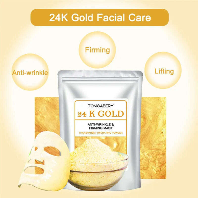 KIMLUD, 1pc Jelly Mask Powder 20g chocolate collagen facial mask powder soft facial mask powder moisturizing and tightening, 1pc 24K, KIMLUD APPAREL - Womens Clothes