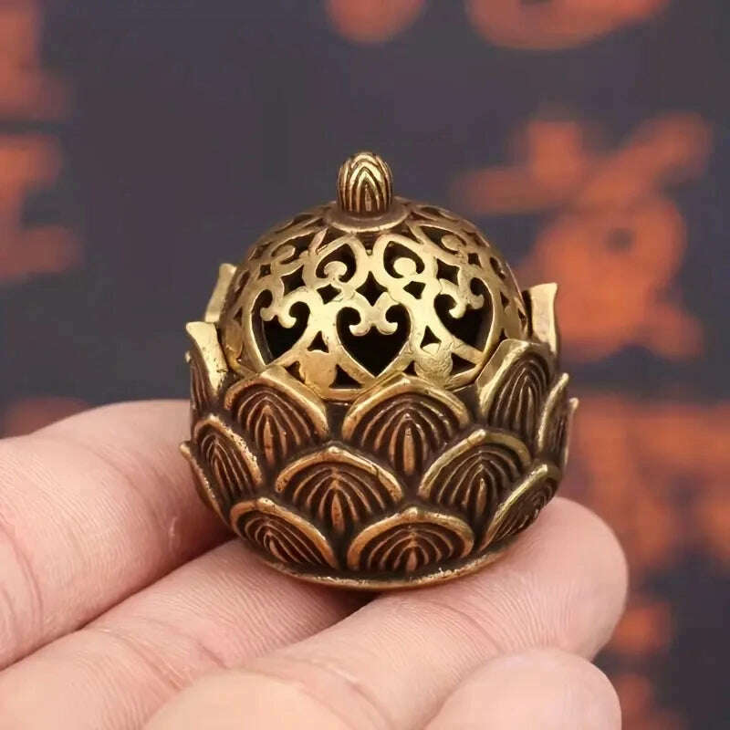 1pc Lotus Incense Holder,Small Inscent Cone Burner,Mini Asian Style Lotus Flower Zen Decor Gift - KIMLUD