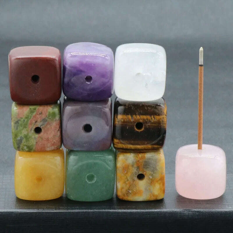 KIMLUD, 1pc Natural Stone Incense Stick Holder Censer Mini Incense Base For Home Office Teahouse Stand Burner Aromatherapy Ornament, KIMLUD Womens Clothes