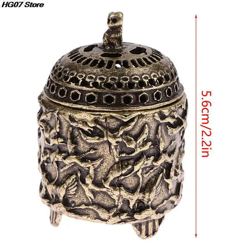 KIMLUD, 1PC Red-crowned Crane Incense Burner Buddhism Incense Stick Holder Mini Sandalwood Censer Craft Home Decor Ornament, KIMLUD Womens Clothes