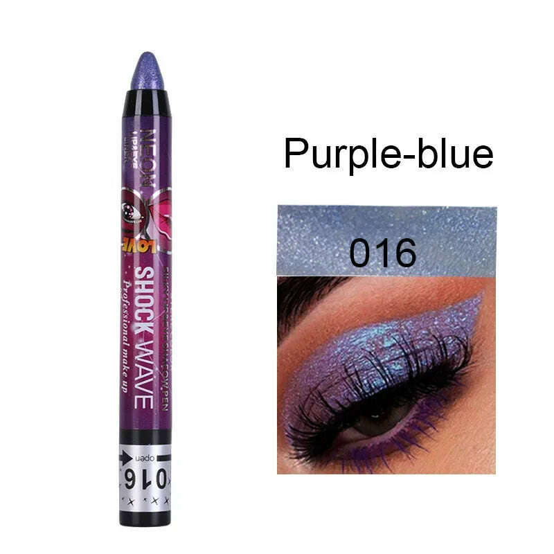 KIMLUD, 2 In 1  Eyeshadow Lipstick Stick Pencil Waterproof Glitter Matte Eye Shadow Makeup Pigment  Eyeshadow Pen, E1-16, KIMLUD APPAREL - Womens Clothes