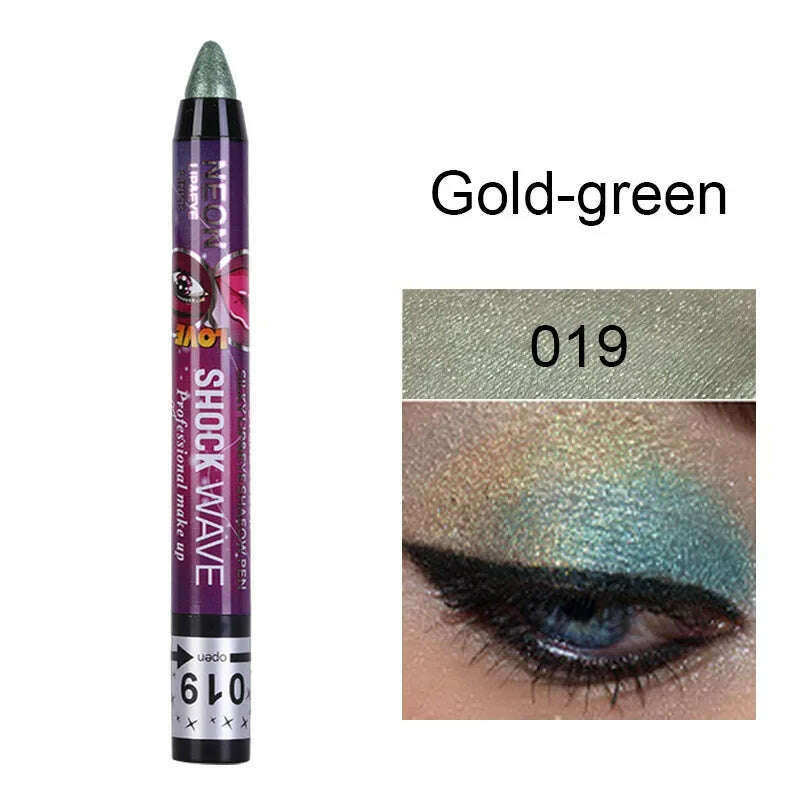 KIMLUD, 2 In 1  Eyeshadow Lipstick Stick Pencil Waterproof Glitter Matte Eye Shadow Makeup Pigment  Eyeshadow Pen, E1-19, KIMLUD APPAREL - Womens Clothes