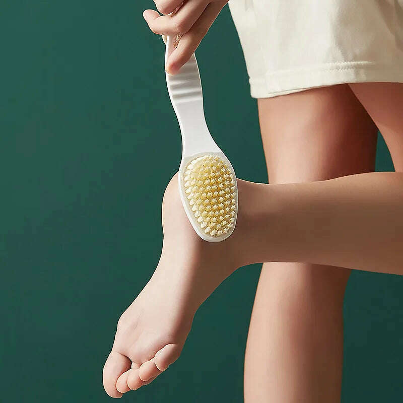 2-in-1 Foot Scrubbing Brush Foot Care Tool Heels Pedicure Tools Scrub Brush Pedicure Tools Double-sided Feet Grinding Stone - KIMLUD