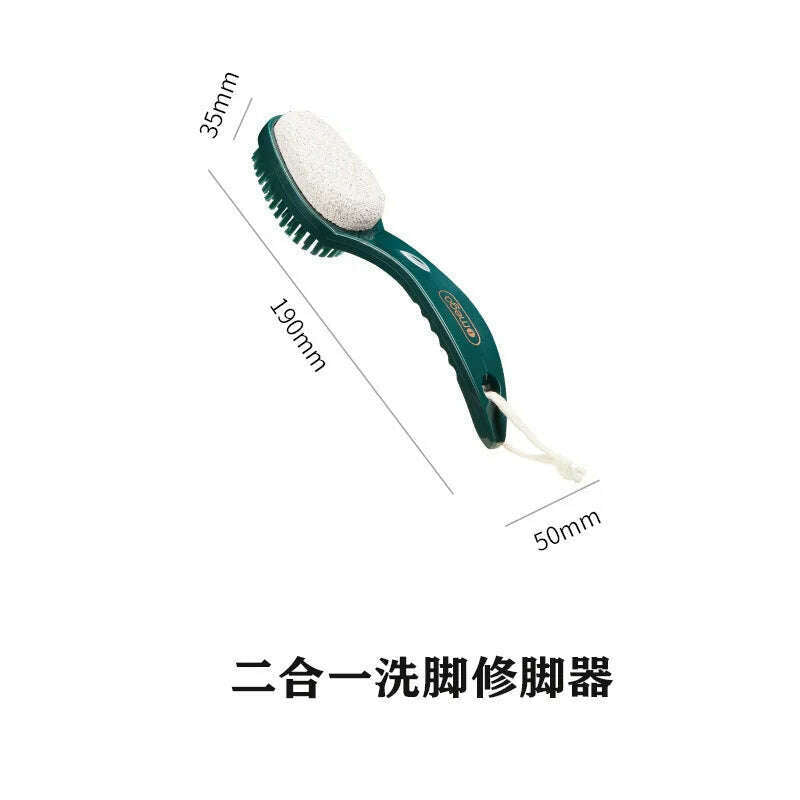 2-in-1 Foot Scrubbing Brush Foot Care Tool Heels Pedicure Tools Scrub Brush Pedicure Tools Double-sided Feet Grinding Stone - KIMLUD