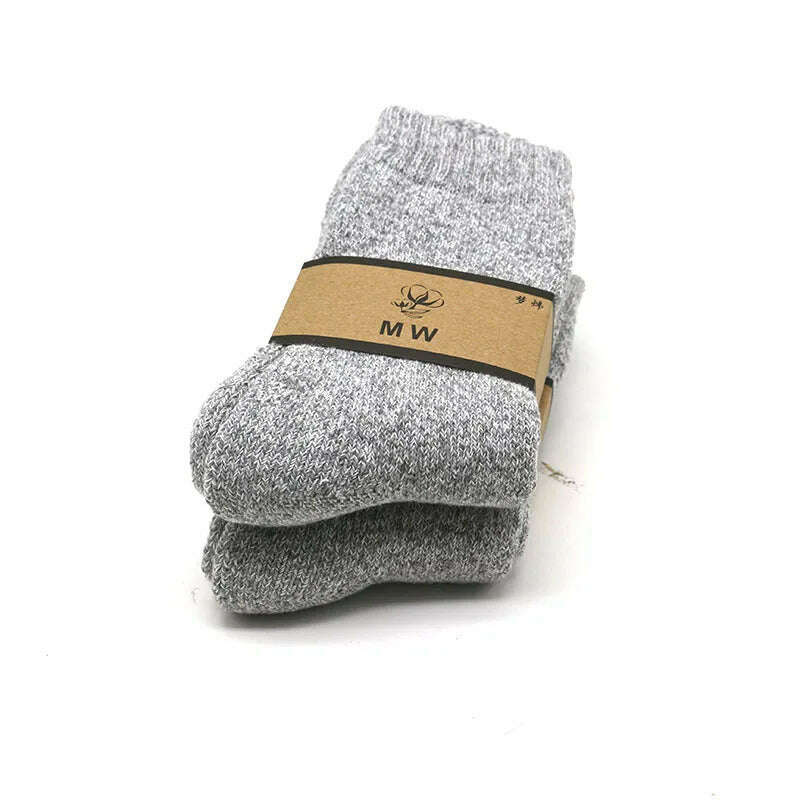 KIMLUD, 2 Pair Winter Men's Merino Wool Socks Super Thick Warm High Quality Harajuku Retro Snow Casual Antifreeze Cashmere Socks Men, S3 / SIZE 40-46, KIMLUD APPAREL - Womens Clothes