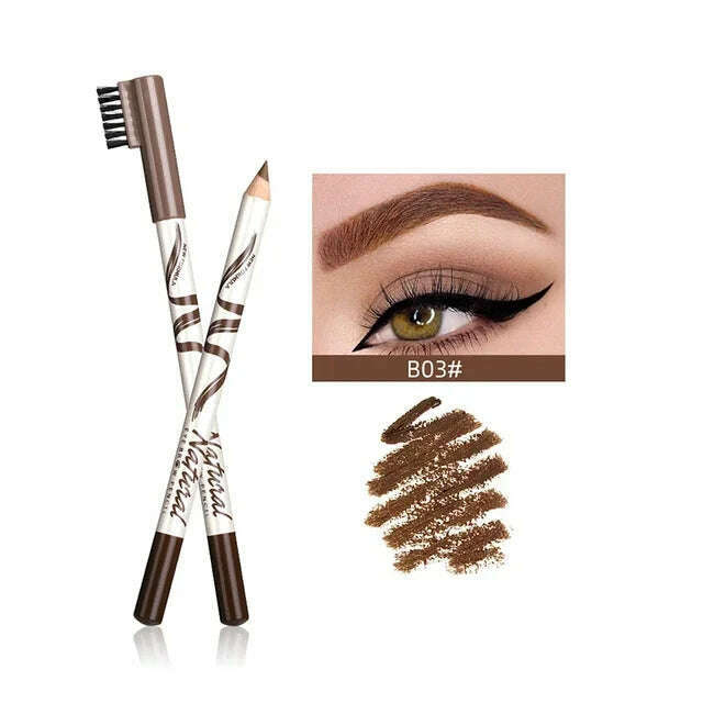 KIMLUD, 2 PCS Waterproof Eyebrow Pencil 5 Colors Eyebrow Pen for Women Beauty Cosmetic Eyebrow Pencil Cosmetics Tool, 03, KIMLUD APPAREL - Womens Clothes