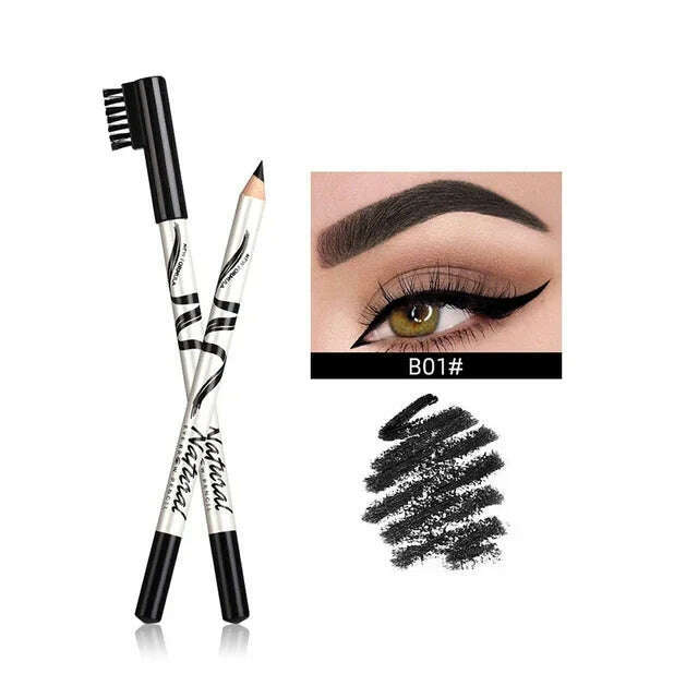 KIMLUD, 2 PCS Waterproof Eyebrow Pencil 5 Colors Eyebrow Pen for Women Beauty Cosmetic Eyebrow Pencil Cosmetics Tool, 01, KIMLUD APPAREL - Womens Clothes