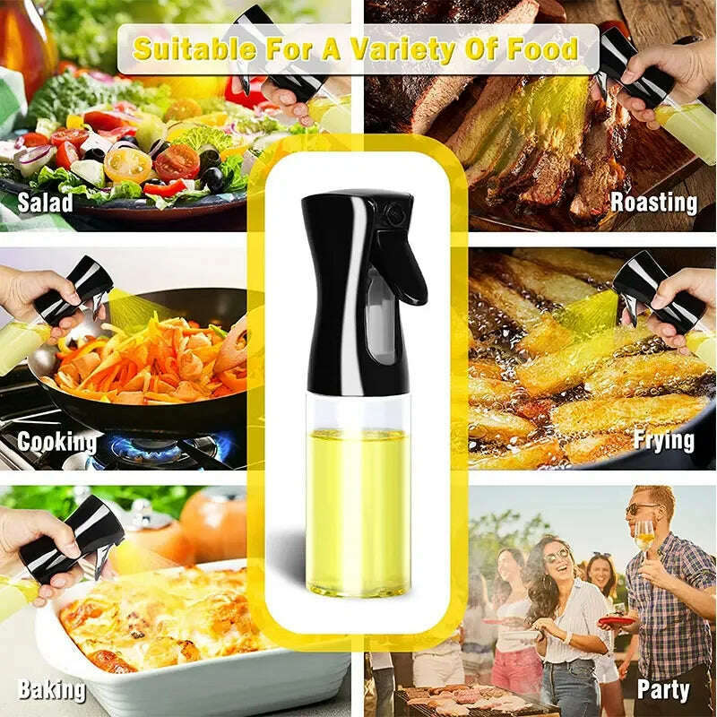 KIMLUD, 200/300/500 ML Oil Spray Pot Kitchen Household Edible Olive Oil Spray Bottle Atomized Misty Oil Tank Air Fryer Spray Bottle, KIMLUD Womens Clothes