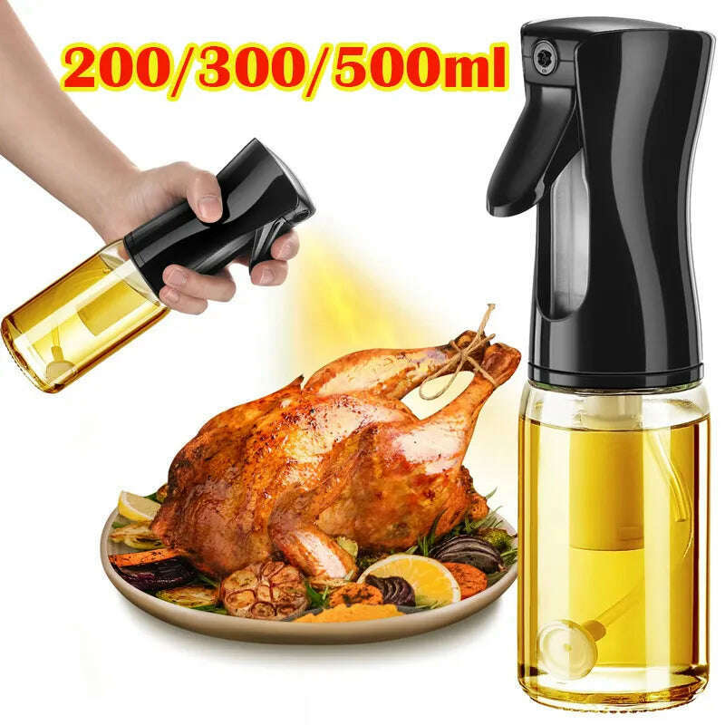 200/300/500ml Oil Spray for Kitchen Oil Nebulizer Dispenser Spray Oil Sprayer Airfryer BBQ Camping Olive Oil Diffuser Cooking - KIMLUD