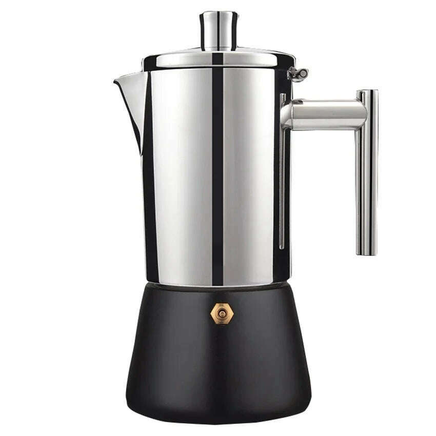 200/300/500ML Thickened Stainless Steel Coffee Pot Mocha Kettle Cuban Italian Espresso Maker For Gas Stove Or Induction Cooker - KIMLUD