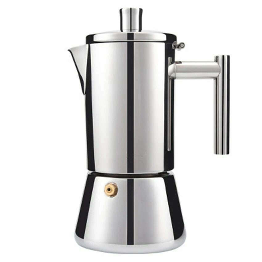 200/300/500ML Thickened Stainless Steel Coffee Pot Mocha Kettle Cuban Italian Espresso Maker For Gas Stove Or Induction Cooker - KIMLUD