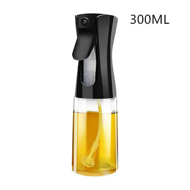 KIMLUD, 200ml 300ml Oil Spray Bottle Kitchen BBQ Cooking Olive Oil Dispenser Camping Baking Empty Vinegar Soy Sauce Sprayer Containers, Black 300ML, KIMLUD APPAREL - Womens Clothes