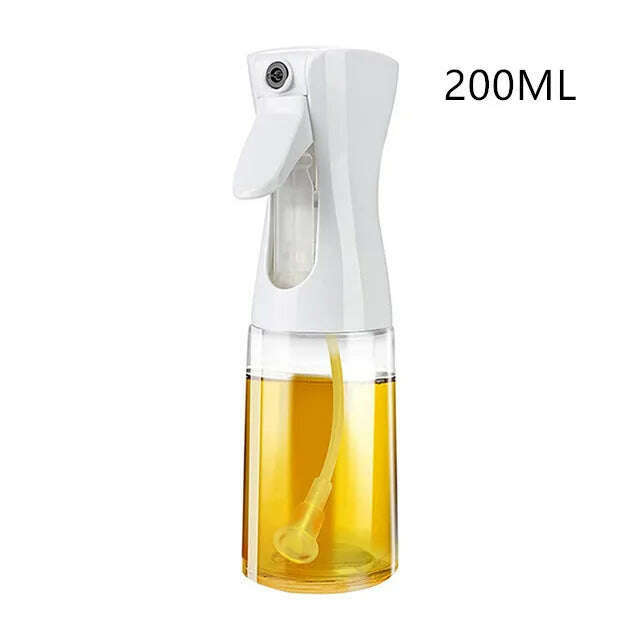 KIMLUD, 200ml 300ml Oil Spray Bottle Kitchen BBQ Cooking Olive Oil Dispenser Camping Baking Empty Vinegar Soy Sauce Sprayer Containers, White 200ML, KIMLUD APPAREL - Womens Clothes