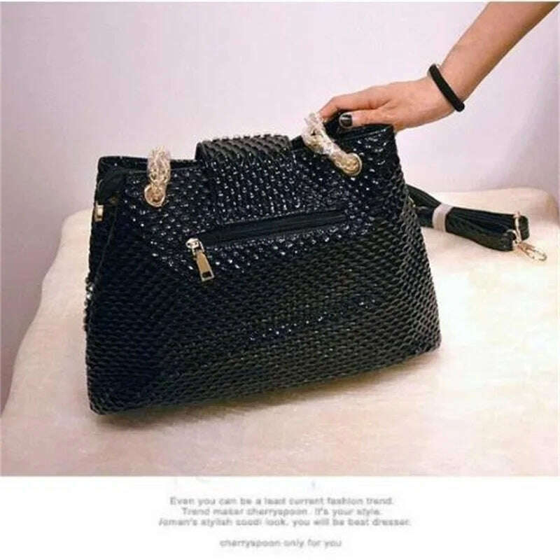 2020 new female bag tide diamond drill women handbag shoulder Messenger bags portable casual rhinestone ladies crossbody bags - KIMLUD