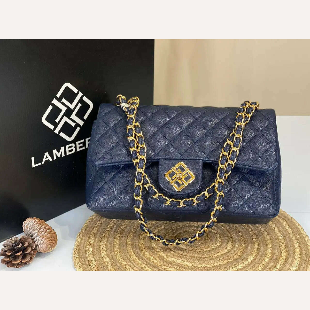 KIMLUD, 2022 fashion tasrımcı tote shoulder bag classic flap quilted bag designer handbags bolso and basg women bags, Navy Blue / (30cm<Max Length<50cm), KIMLUD Womens Clothes