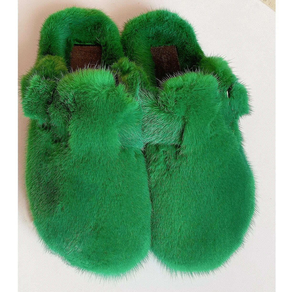 KIMLUD, 2022 The New Ladies Fur Slippers 100% Mink Fur Slippers Autumn And Winter Furry Flat Slippers Indoor Slippers Muller Slippers, KIMLUD Womens Clothes