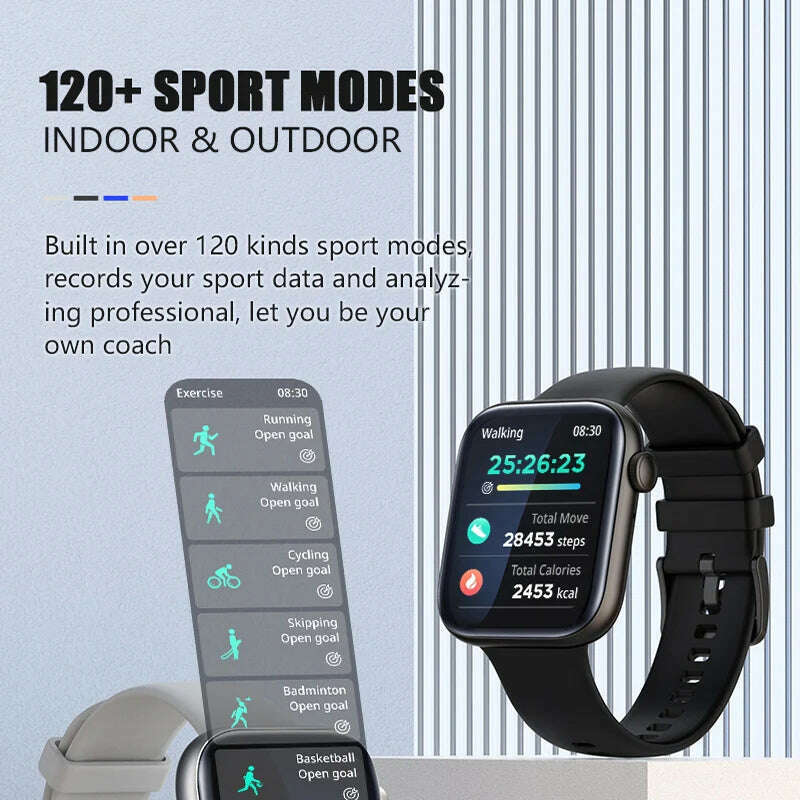 2023 Men Women Smartwatch Bluetooth Call Digital Smart Watch Fitness Clock Sports Waterproof Watches for Girls Kid Xiaomi iPhone - KIMLUD