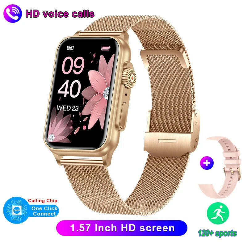 2023 New Bluetooth Call Smart Watch AI Voice Assistant Fitness Tracker 1.57 Inch HD Screen Smartwatch Men Women For Android IOS - KIMLUD