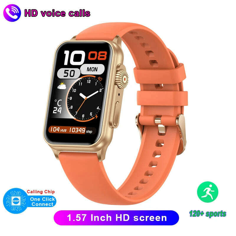 2023 New Bluetooth Call Smart Watch AI Voice Assistant Fitness Tracker 1.57 Inch HD Screen Smartwatch Men Women For Android IOS - KIMLUD