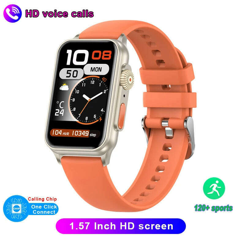 2023 New Bluetooth Call Smart Watch AI Voice Assistant Fitness Tracker 1.57 Inch HD Screen Smartwatch Men Women For Android IOS - KIMLUD