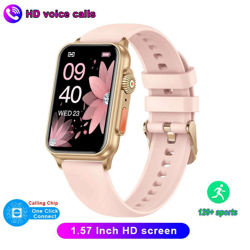 2023 New Bluetooth Call Smart Watch AI Voice Assistant Fitness Tracker 1.57 Inch HD Screen Smartwatch Men Women For Android IOS - KIMLUD