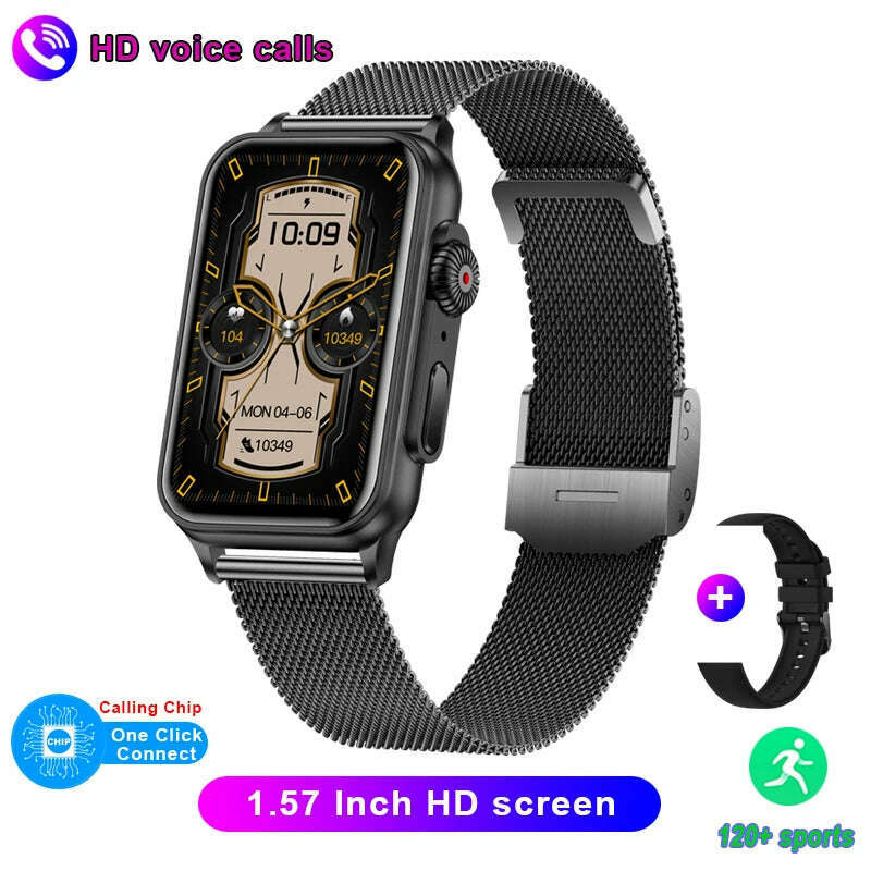 2023 New Bluetooth Call Smart Watch AI Voice Assistant Fitness Tracker 1.57 Inch HD Screen Smartwatch Men Women For Android IOS - KIMLUD