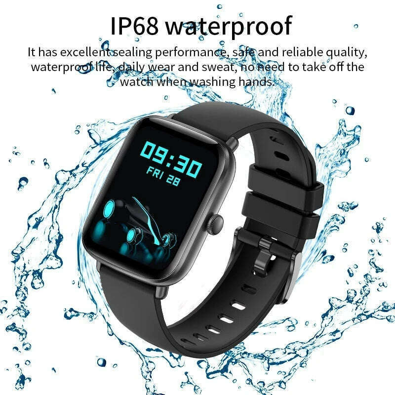 2023 New Bluetooth Heart Rate Monitor Smart Watch Men Full Touch Dial Call Fitness Tracker IP67 Waterproof Smartwatch Men women - KIMLUD