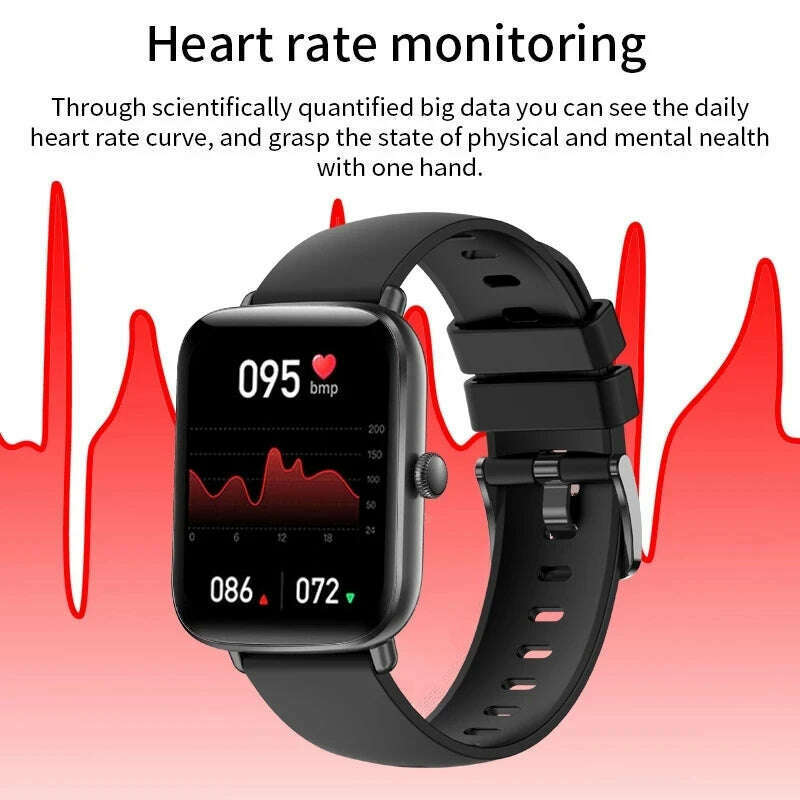 KIMLUD, 2023 New Bluetooth Heart Rate Monitor Smart Watch Men Full Touch Dial Call Fitness Tracker IP67 Waterproof Smartwatch Men women, KIMLUD Womens Clothes