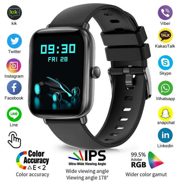 2023 New Bluetooth Heart Rate Monitor Smart Watch Men Full Touch Dial Call Fitness Tracker IP67 Waterproof Smartwatch Men women - KIMLUD