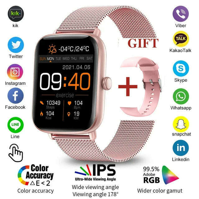 2023 New Bluetooth Heart Rate Monitor Smart Watch Men Full Touch Dial Call Fitness Tracker IP67 Waterproof Smartwatch Men women - KIMLUD