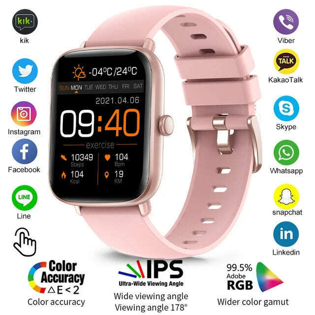 2023 New Bluetooth Heart Rate Monitor Smart Watch Men Full Touch Dial Call Fitness Tracker IP67 Waterproof Smartwatch Men women - KIMLUD