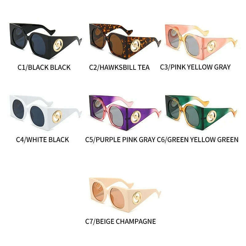 KIMLUD, 2023 New Fashion Oversized Square Outdoor Sunglasses For Women Vintage Candy Color Sun Glasses Men Shades Oculos Gafas De Sol, KIMLUD Womens Clothes