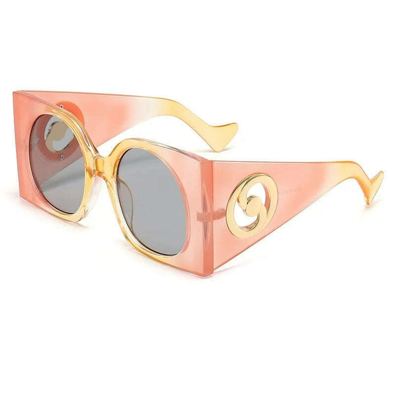 KIMLUD, 2023 New Fashion Oversized Square Outdoor Sunglasses For Women Vintage Candy Color Sun Glasses Men Shades Oculos Gafas De Sol, Pink3247 / as picture, KIMLUD APPAREL - Womens Clothes