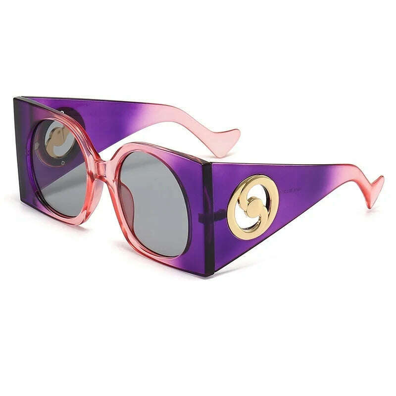 KIMLUD, 2023 New Fashion Oversized Square Outdoor Sunglasses For Women Vintage Candy Color Sun Glasses Men Shades Oculos Gafas De Sol, Purple3247 / as picture, KIMLUD APPAREL - Womens Clothes