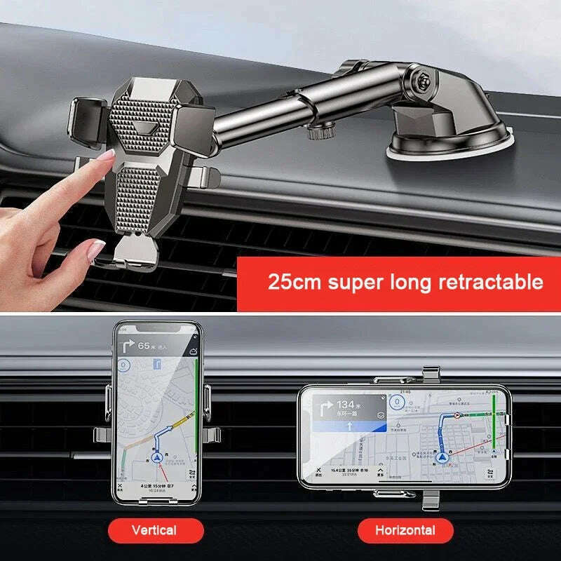 2023 NEW Universal Sucker Car Phone Holder 360° Windshield Car Dashboard Mobile Cell Support Bracket for 4.0-7 Inch Smartphones - KIMLUD