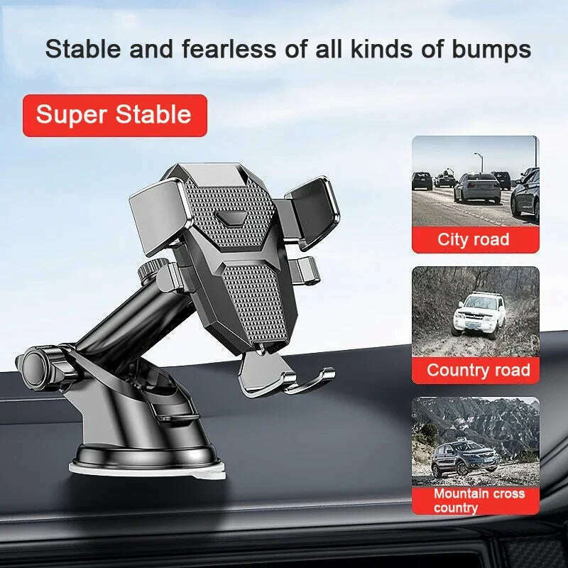 2023 NEW Universal Sucker Car Phone Holder 360° Windshield Car Dashboard Mobile Cell Support Bracket for 4.0-7 Inch Smartphones - KIMLUD