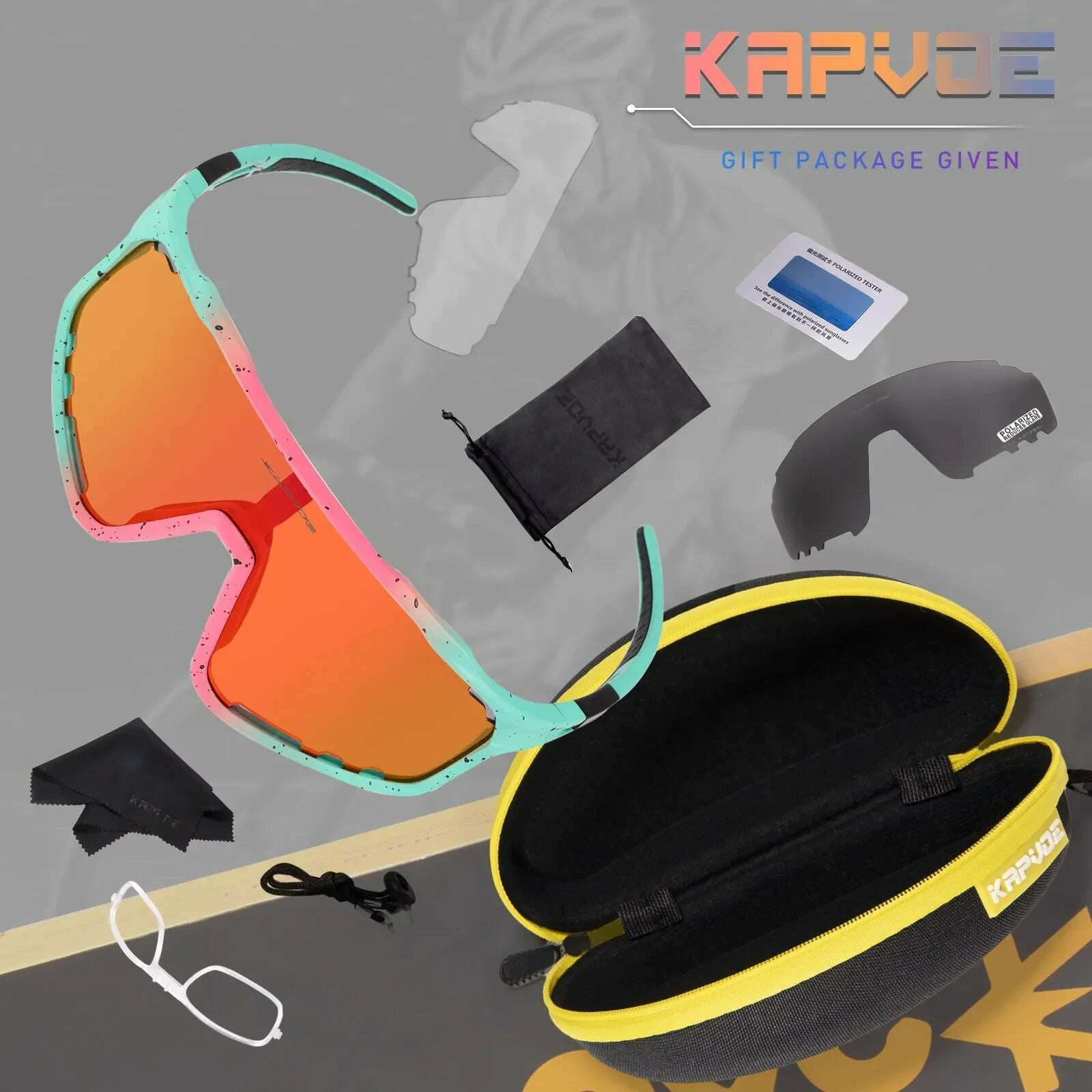 2024 Kapvoe Cycling Glasses for Men MTB Cycle Sunglasses Mountain Bike Bicycle Eyewear Women Sports Goggles Road Speed Skating - KIMLUD