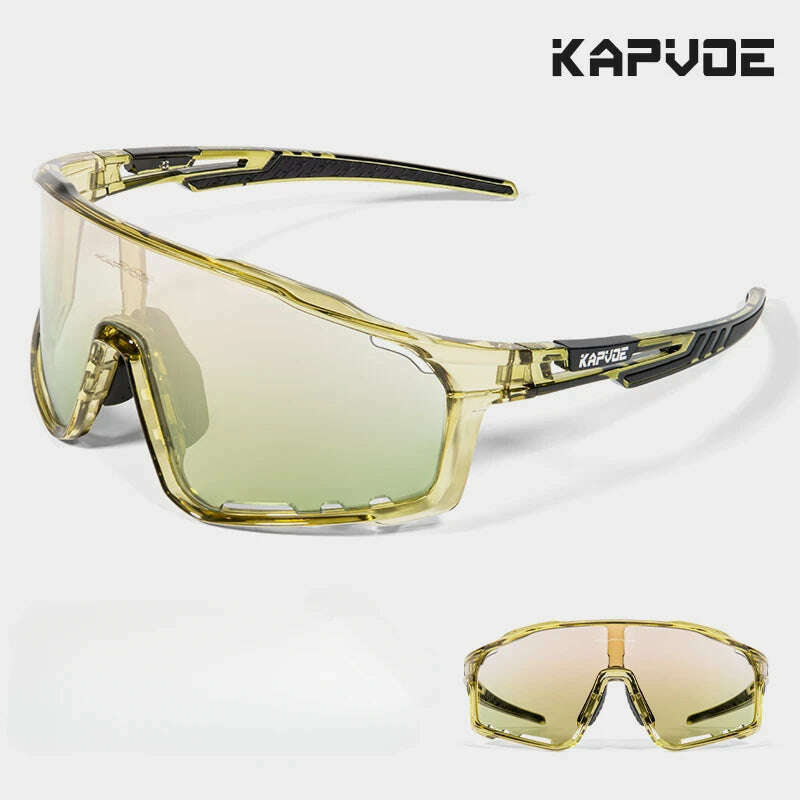 2024 Kapvoe Cycling Glasses for Men MTB Cycle Sunglasses Mountain Bike Bicycle Eyewear Women Sports Goggles Road Speed Skating - KIMLUD