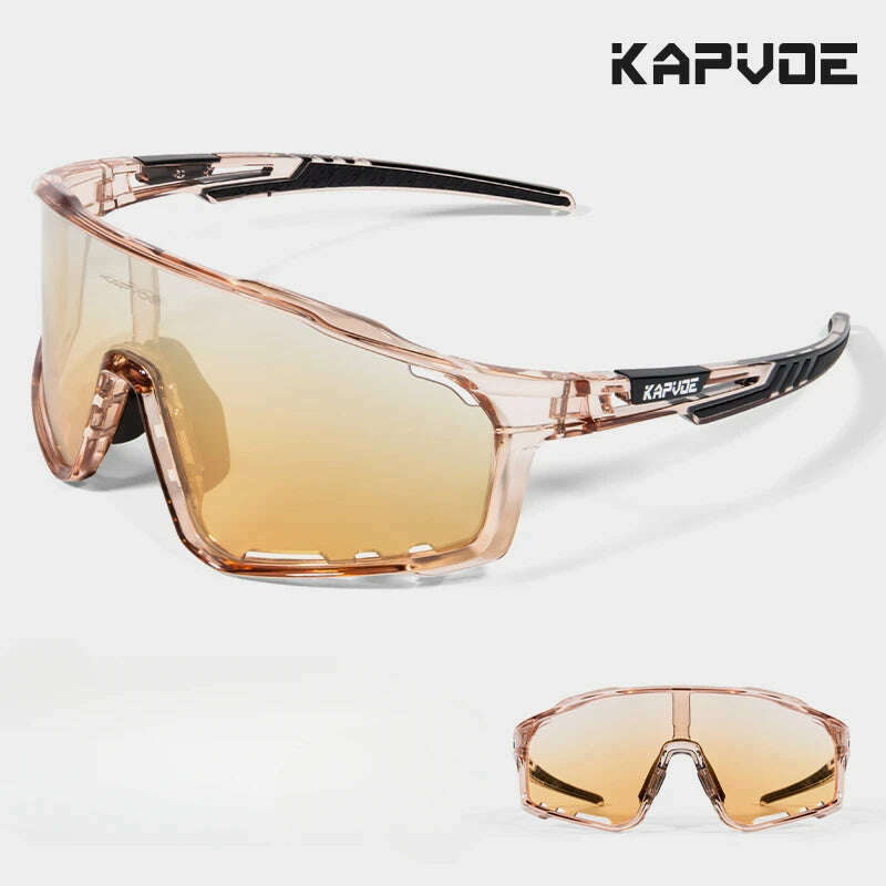 2024 Kapvoe Cycling Glasses for Men MTB Cycle Sunglasses Mountain Bike Bicycle Eyewear Women Sports Goggles Road Speed Skating - KIMLUD