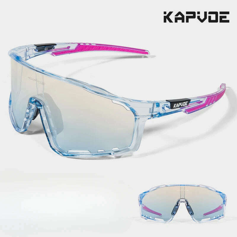 2024 Kapvoe Cycling Glasses for Men MTB Cycle Sunglasses Mountain Bike Bicycle Eyewear Women Sports Goggles Road Speed Skating - KIMLUD