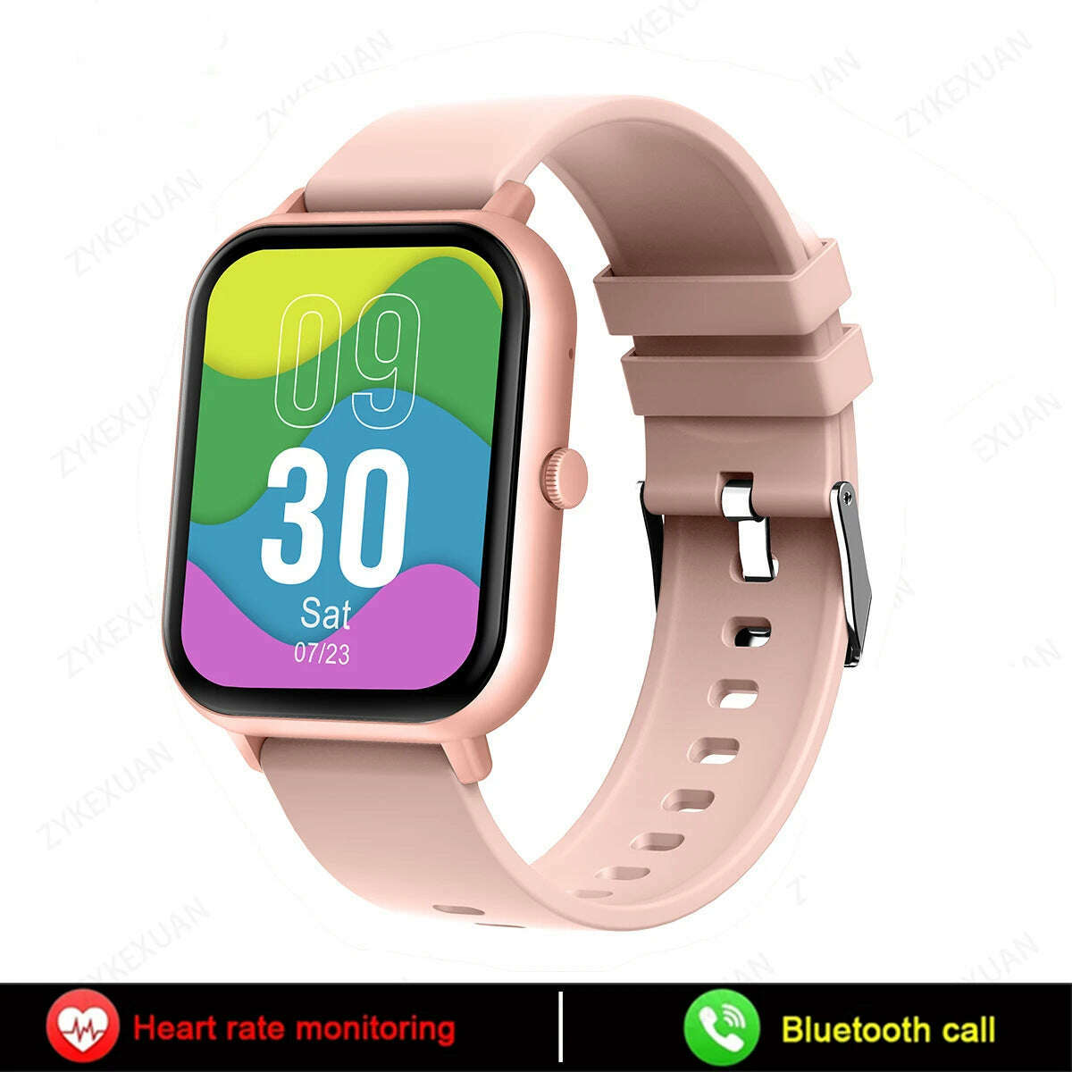 KIMLUD, 2024 New Bluetooth Call Smart Watch Women Men Heart Rate Blood Oxygen Voice Assistant 100+Sports Ladies Smartwatch For Xiaomi, Pink, KIMLUD Womens Clothes