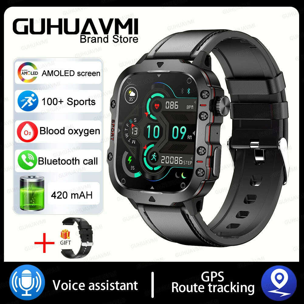 2024 New Full Touch Smart Watch Men For Android Xiaomi Blood Pressure Oxygen Fitness Watch 5 Atm Waterproof Military SmartWatch - KIMLUD