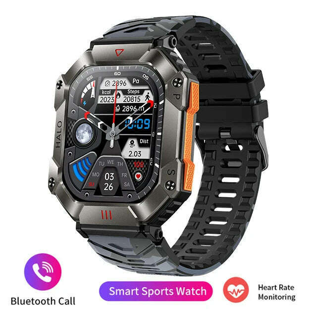 2024 New Men's Smart Watch Compass GPS Movement Track Smartwatch 650 mAh Large Battery Durable Military Smart Watches for Men - KIMLUD